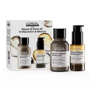 Loreal Absolut Repair Molecular Duo Set, zestaw do włosów, szampon + olejek, 100ml + 30ml