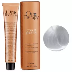 Fanola Oro Therapy Color Keratin, farba do trwałej koloryzacji bez amoniaku, silver, 100ml