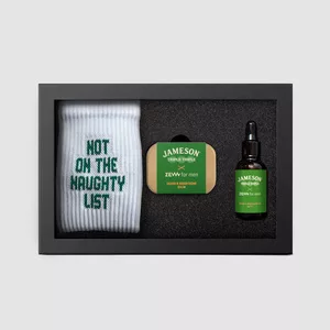 ZEW For Men (Nie)Grzeczny Drwal Jameson, zestaw prezentowy dla mężczyzn, olejek + balsam + skarpetki