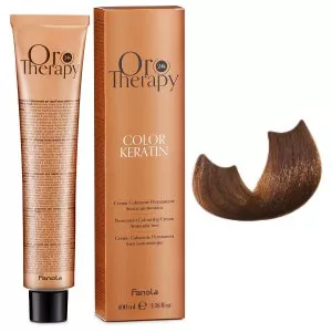 Fanola Oro Therapy Color Keratin, farba do trwałej koloryzacji bez amoniaku, 6.34, 100ml