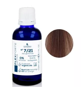 Lendan Plex Forte Bond Color, farba do włosów do trwałej lub półtrwałej koloryzacji, 7/21, 50ml