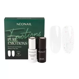 Neonail Pure Emotions, zestaw baza i top hybrydowy, 7.2ml