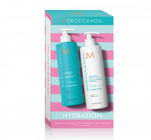 Moroccanoil Duo Pack Hydration, zestaw nawilżający do włosów, szampon i odżywka, 2x500ml