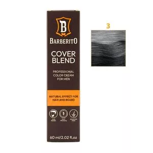 Barberito Cover Blend, krem do odsiwiania włosów i brody, 3 Dark Brown, 60ml