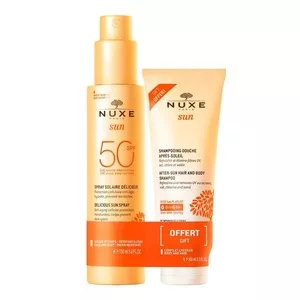 Nuxe Sun zestaw mleczko do opalania w sprayu SPF50 150ml + żel pod prysznic po opalaniu 100ml