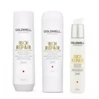 Goldwell Dualsenses Rich Repair, zestaw odbudowujący, szampon + odżywka + serum