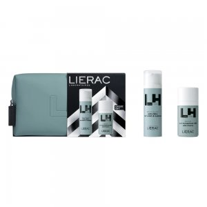 Lierac Homme zestaw emulsja anti-aging 50ml + dezodorant w kulce 50ml + kosmetyczka (M)
