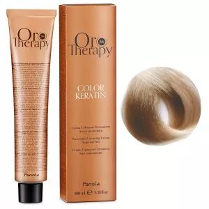 Fanola Oro Therapy Color Keratin, farba do trwałej koloryzacji bez amoniaku, 9.1, 100ml