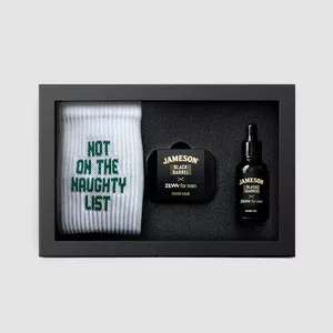 ZEW For Men (Nie)Grzeczny Drwal Jameson Black Barrel, zestaw prezentowy dla mężczyzn, olejek + balsam + skarpetki