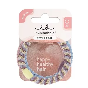 Invisibobble Twistar gumki do włosów plecione Lavender Braids 3szt.