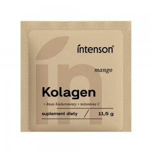Intenson Kolagen + Witamina C + Kwas Hialuronowy suplement diety Mango 11.5g