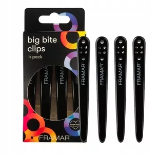 Framar Big Bite Clips, klipsy do włosów, 4szt.