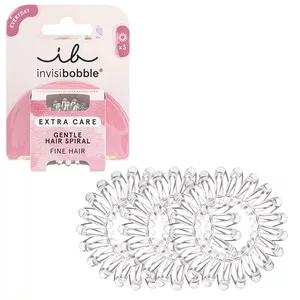 Invisibobble Extra Care gumka do włosów spiralna Crystal Clear 3szt.