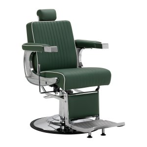 Gabbiano fotel barberski Visionerio zielony chrom rama - dostępny w 48h