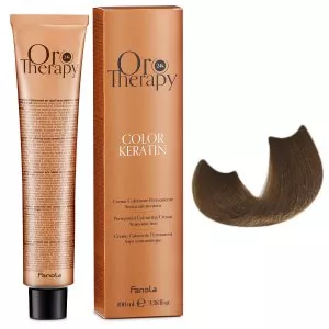 Fanola Oro Therapy Color Keratin, farba do trwałej koloryzacji bez amoniaku, 7.31, 100ml