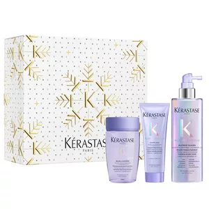 Kérastase Blond Absolu Trio, zestaw prezentowy do włosów blond, szampon + odżywka + spray