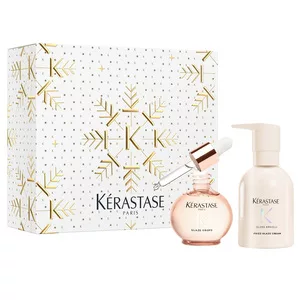 Kerastase Gloss Absolu Duo, zestaw prezentowy do włosów puszących, olejek + krem