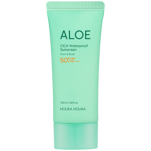 Holika Holika Aloe Cica Waterproof Sunscreen SPF 50+ PA++++, wodoodporny krem-żel do twarzy, 100ml
