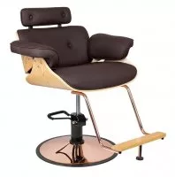 Fotel fryzjerski Gabbiano Florencja, brązowy - dostępny w 48h