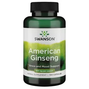 Swanson American Ginseng Żeń-szeń amerykański, 550mg, 100kaps, suplement diety, ref.SW512
