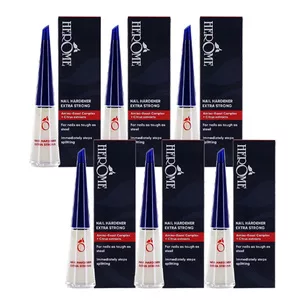 Herome Nail Hardener Extra Strong, odżywka utwardzacz paznokci, zestaw: 6x10ml