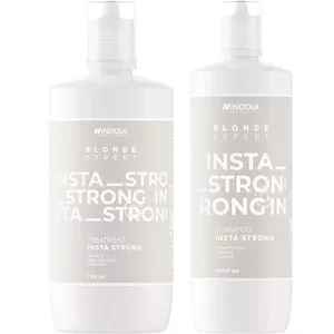 Indola Blonde Expert Insta Strong, zestaw XL do włosów blond, szampon + maska, 1000ml + 750ml