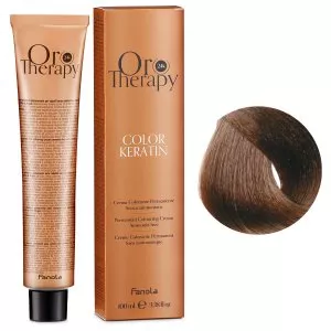Fanola Oro Therapy Color Keratin, farba do trwałej koloryzacji bez amoniaku, 6.0, 100ml