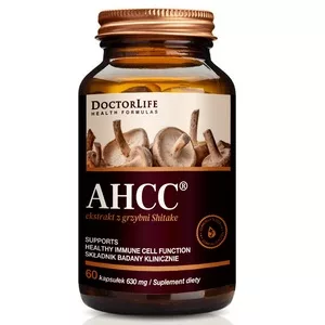 Doctor Life AHCC ekstrakt z grzybni Shiitake 630mg suplement diety 60 kapsułek