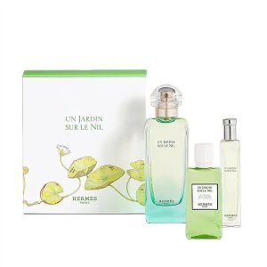 Hermes Un Jardin Sur Le Nil zestaw woda toaletowa spray 100ml + woda toaletowa spray 15ml + żel pod prysznic 40ml (U)
