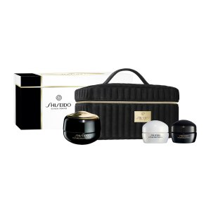 Shiseido Beauty Longevity Ritual For Eyes zestaw krem do okolic oczu i ust 17ml + krem na dzień 15ml + krem do twarzy 15ml + kosmetyczka