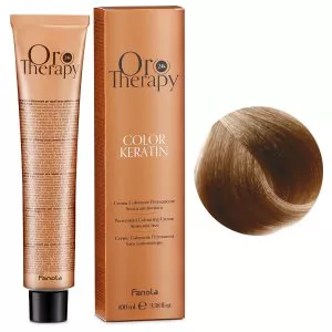 Fanola Oro Therapy Color Keratin, farba do trwałej koloryzacji bez amoniaku, 8.0, 100ml