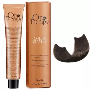 Fanola Oro Therapy Color Keratin, farba do trwałej koloryzacji bez amoniaku, 7.13, 100ml