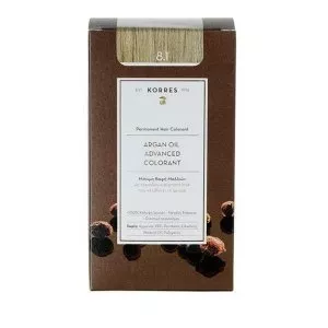 Korres Argan Oil, trwała farba do włosów, 8.1, 50ml