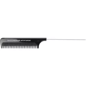 Efalock Black Diamond, grzebień do tapirowania z metalowym szpikulcem, #40T, ref. 14101273