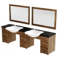 Konsoleta barberska Panda Barber Royal, podwójna