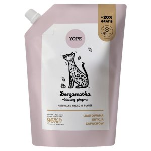 Yope, mydło w płynie, bergamotka różowy pieprz, 600ml refill