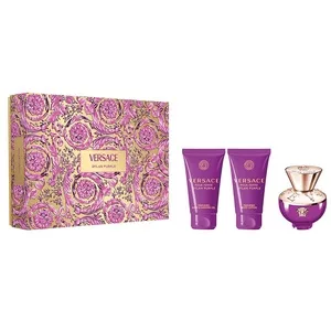 Versace Dylan Purple Pour Femme zestaw prezentowy dla kobiet woda perfumowana 50ml + żel pod prysznic 50ml + balsam do ciała 50ml