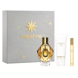Paco Rabanne Million Gold For Her zestaw woda perfumowana spray 90ml + balsam do ciała 100ml + woda perfumowana spray 10ml (W)