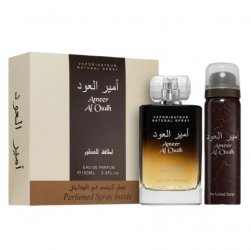 Lattafa Ameer Al Oudh zestaw woda perfumowana spray 100ml + dezodorant spray 50ml (U)