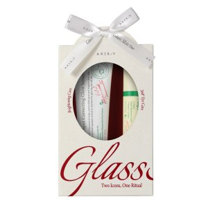 AXIS-Y Glass Skin Duo zestaw Dark Spot Correcting Glow Serum rozjaśniające serum do twarzy 50ml + Vegan Collagen Eye Serum kolagenowe serum pod oczy 10ml