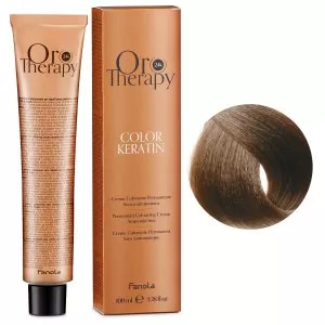 Fanola Oro Therapy Color Keratin, farba do trwałej koloryzacji bez amoniaku, 7.1, 100ml