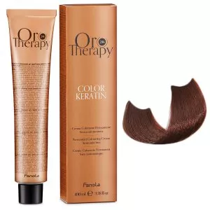 Fanola Oro Therapy Color Keratin, farba do trwałej koloryzacji bez amoniaku, 6.46, 100ml