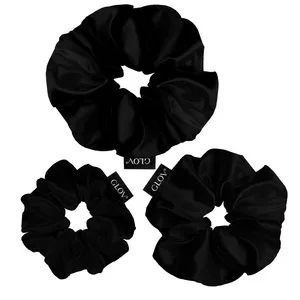 Glov Satin Scrunchies gumki do włosów S/M/L Black 3szt