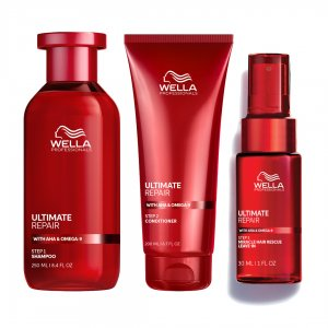Wella Ultimate Repair, zestaw: szampon + odżywka + serum Miracle