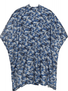 Efalock Perfect Touch Camou, peleryna fryzjerska, niebieska, ref. 14102422