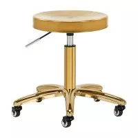 Taboret kosmetyczny / fryzjerski Activeshop AM-863 złoty