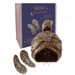Glov The Lazy Luxe Duo zestaw silikonowe płatki pod oczy + satynowy czepek do spania