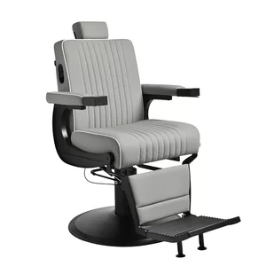 Fotel barberski Gabbiano Levi szary - dostępny w 48h