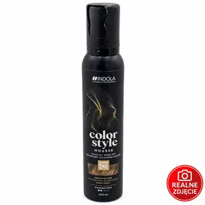Indola Profession Color Style Mousse, pianka koloryzująca, średni blond, 200ml - uszkodzone zamknięcie
