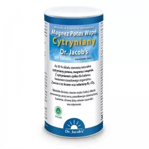 Dr Jacobs pH Balans Magnez Potas Wapń Cytryniany proszek zasadowy suplement diety 300g